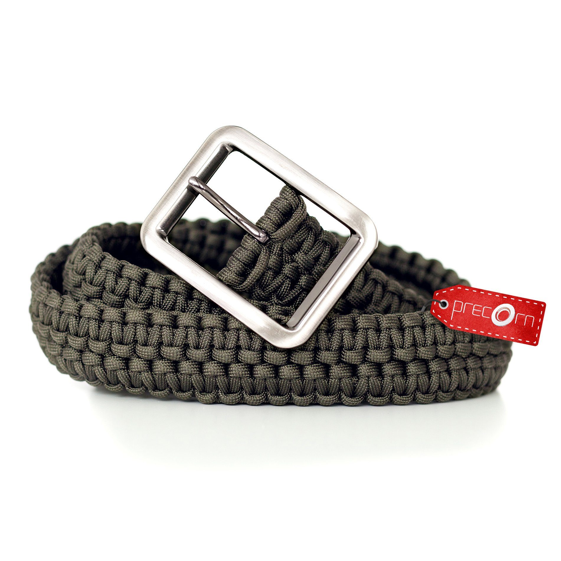 PRECORN Flechtgürtel Paracord Gürtel Gürtel zum Outdoor ist Hosengürtel olivgrün Camping geeignet) Survival Wandern nicht Dieses (Achtung: Paracord-Seil Klettern