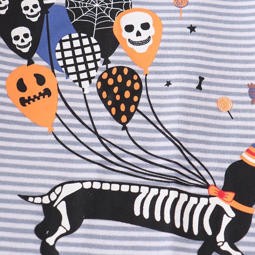 suebidou Longsleeve Halloween-Oberteil mit Print Jungen Langarmshirt plus Tasche (2er-Pack, Shirt und Tasche) nachhaltig, kreativ