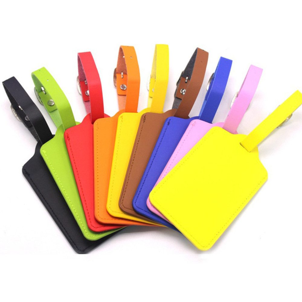 Blusmart Gepäckanhänger Set mit 4 Gepäckanhängern (Schultaschen-Gepäckanhänger – Reisegepäckanhänger, 1-St., Vier Farben: Schwarz/Rot/Blau/Gelb) 10,5 x 6,5 cm