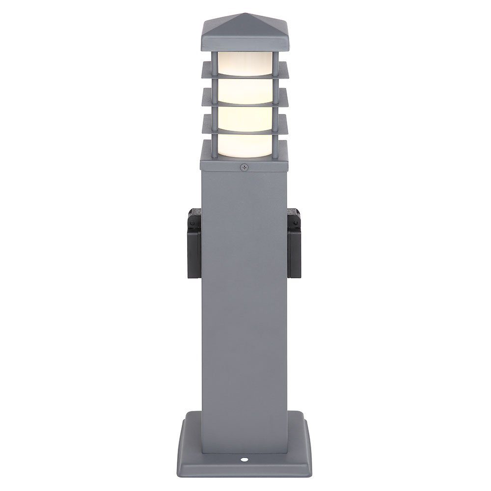 etc-shop LED Außen-Stehlampe, Leuchtmittel Sockellampe Außenstehlampe Steckdosen dimmbar Warmweiß, Fernbedienung inklusive, Farbwechsel, LED