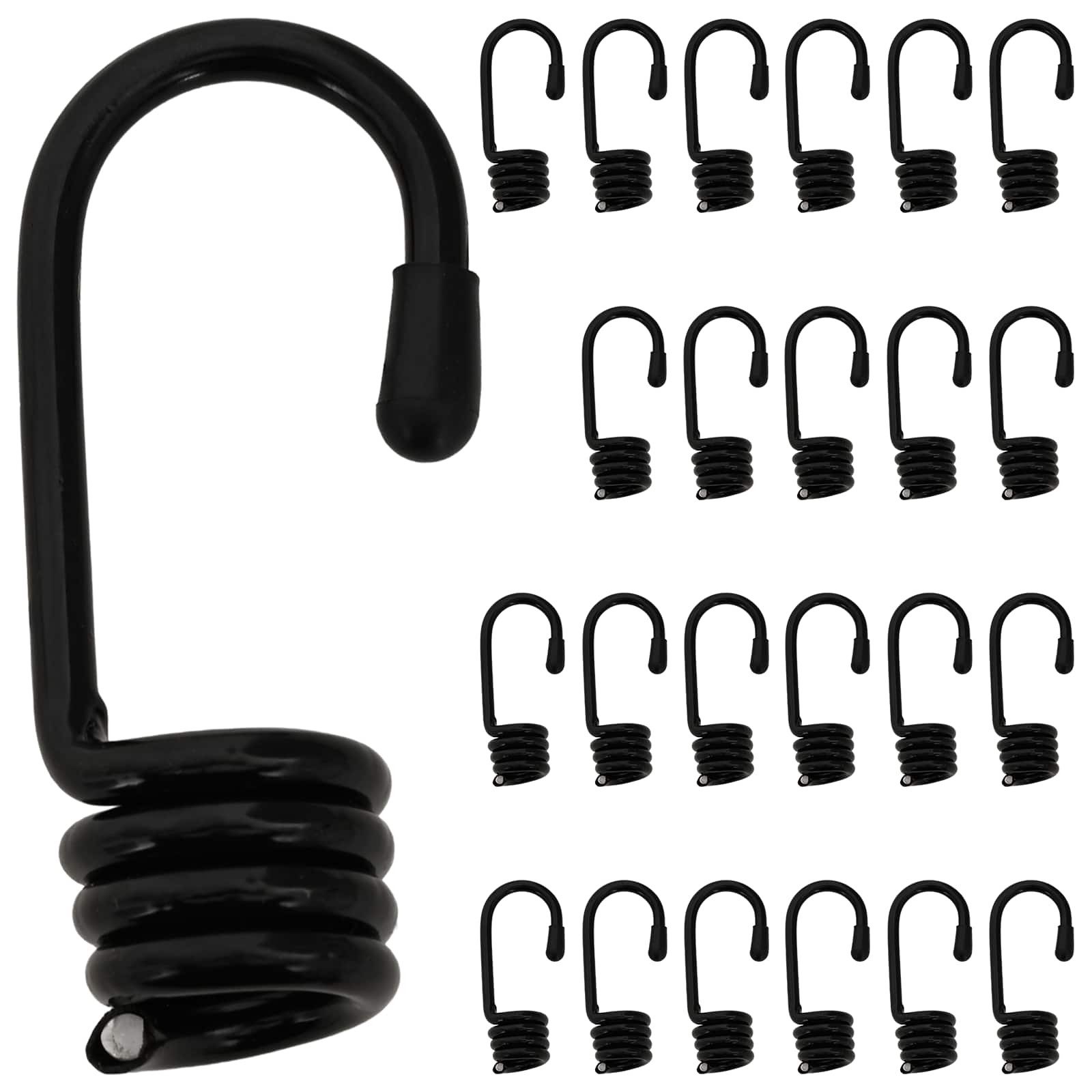 vidaXL Zeltteppiche Haken 24 Stk. Schwarz 8 mm x 5 cm Stahl