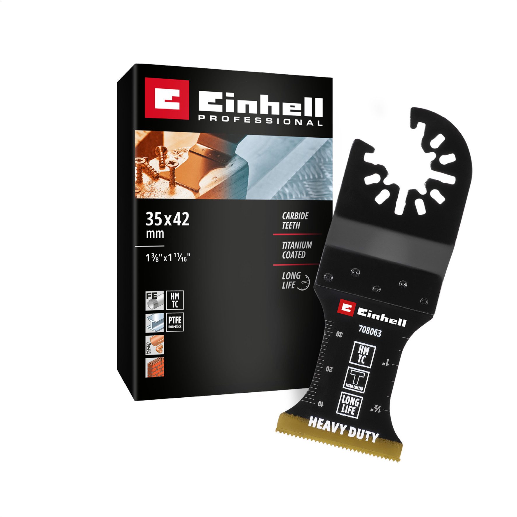Einhell Sägeblatt Original Einhell Tauchsägeblatt mit titanbeschichteter HM-Verzahnung, Original Einhell Tauchsägeblatt mit titanbeschichteter HM-Verzahnung (