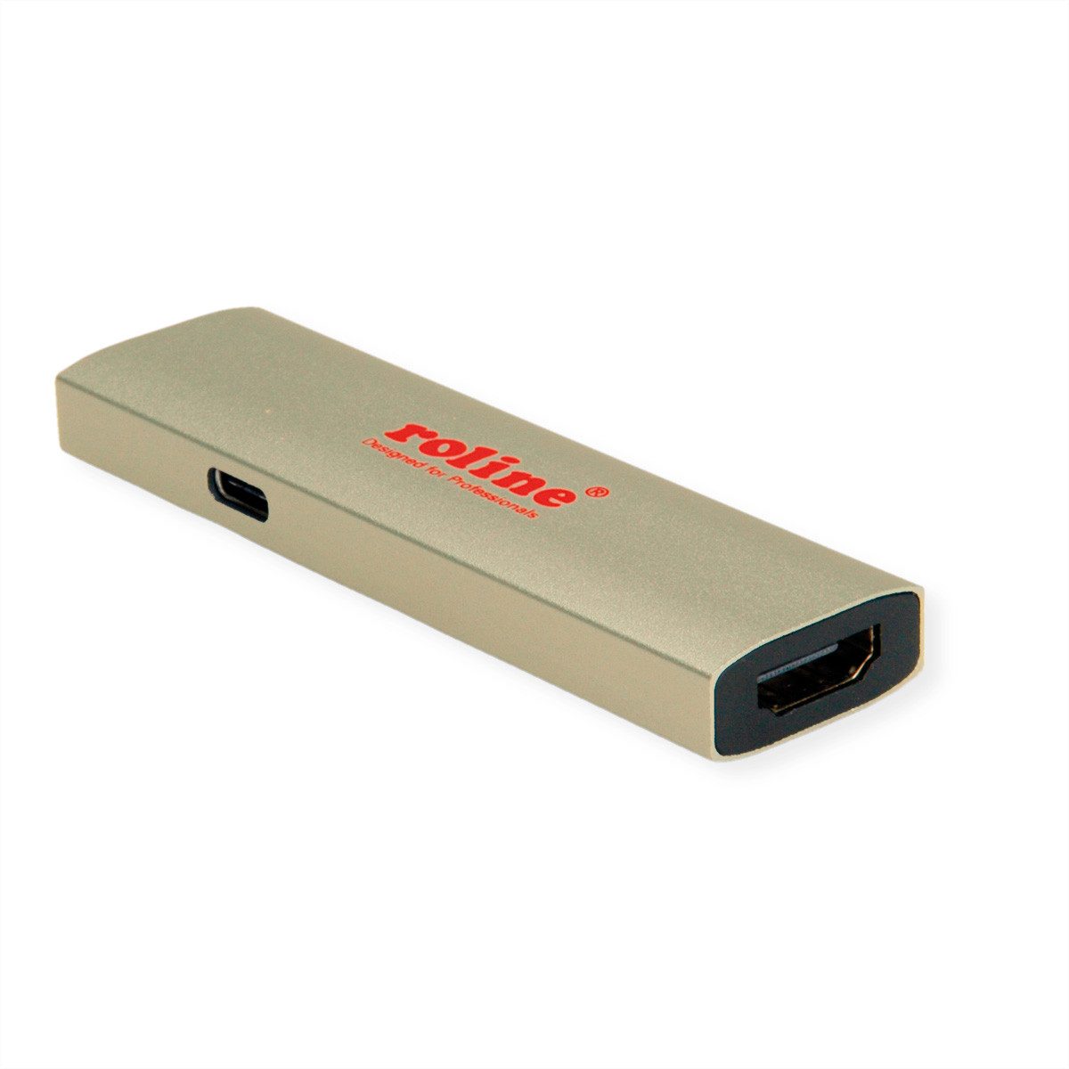 GOLD Adapter USB Typ C - HDMI, BU/BU, PD (60W) Audio- & Video-Adapter