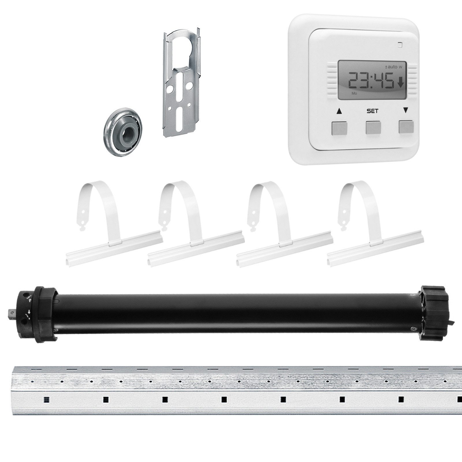 Nobily Achtkantwelle Rollladen-Set mit Maxi Rollladenmotor, Zeitschaltuhr, günstig online kaufen