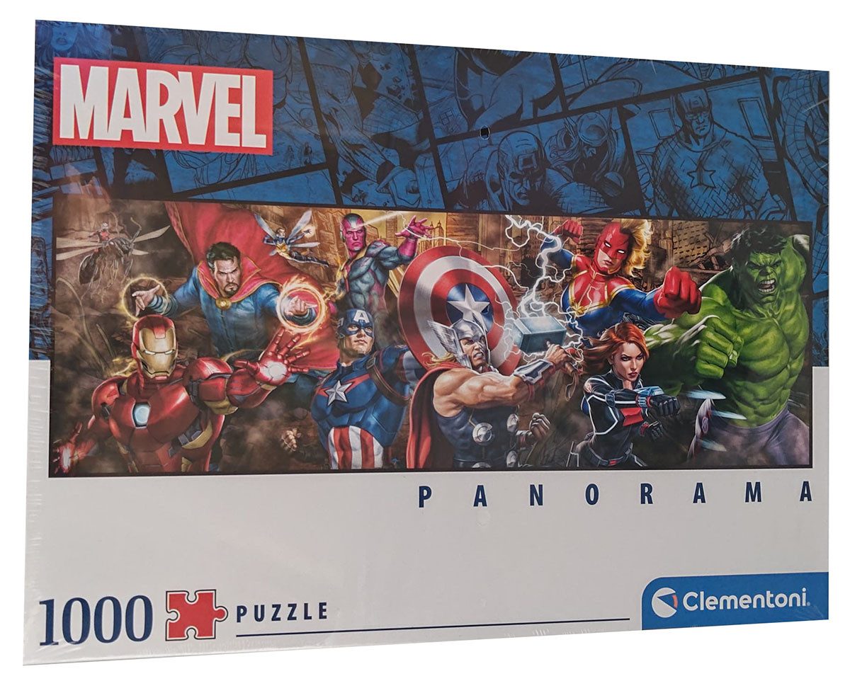 Clementoni® Puzzle Clementoni Marvel Panorama Puzzle 1000 Teile Marvel Avengers Helden, 1000 Puzzleteile