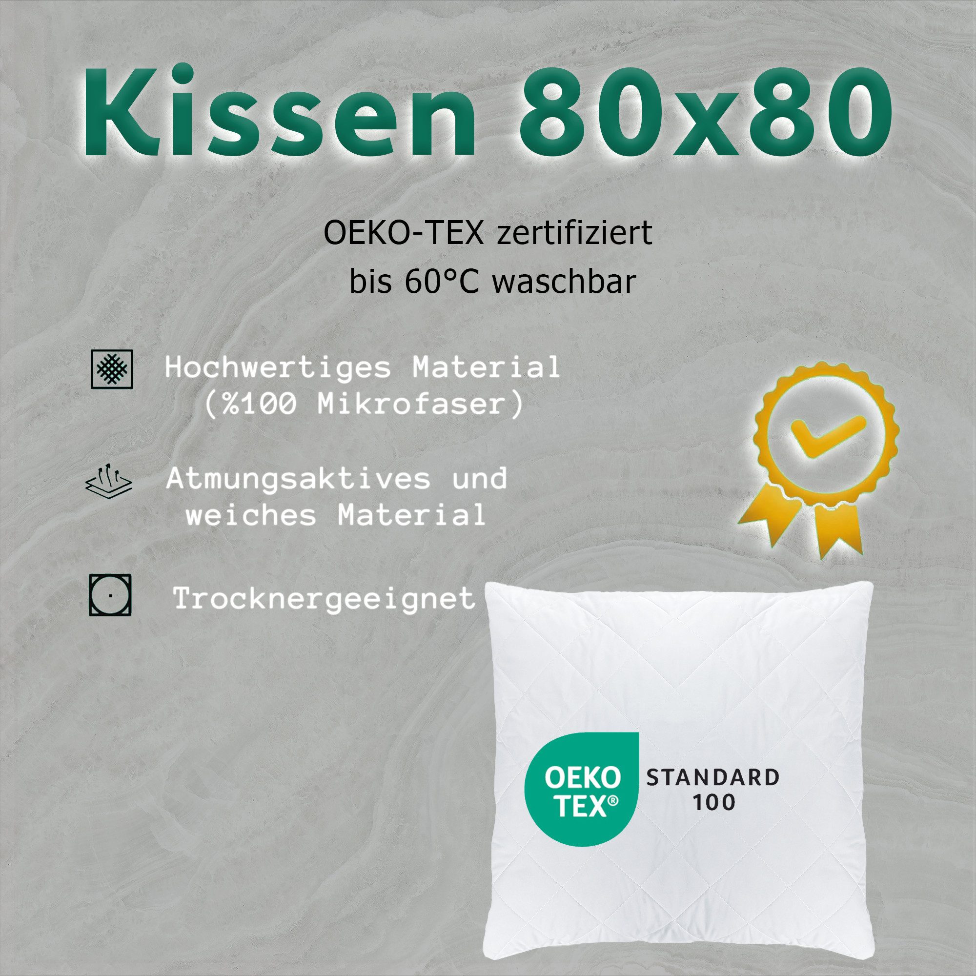 livessa Kopfkissen mit Bezug - 40x80 günstig online kaufen