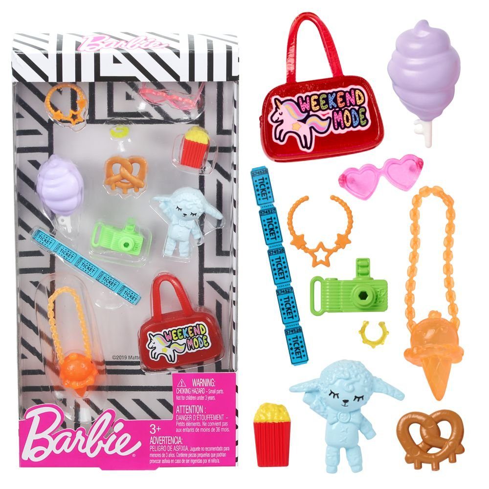 Barbie Puppenkleidung Weekend Mode Accessoires Set Barbie Mattel Zubehör fü günstig online kaufen