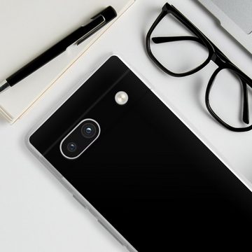 DeinDesign Handyhülle einfarbig schwarz Farbe Schwarz, Google Pixel 7a Silikon Hülle Bumper Case Handy Schutzhülle