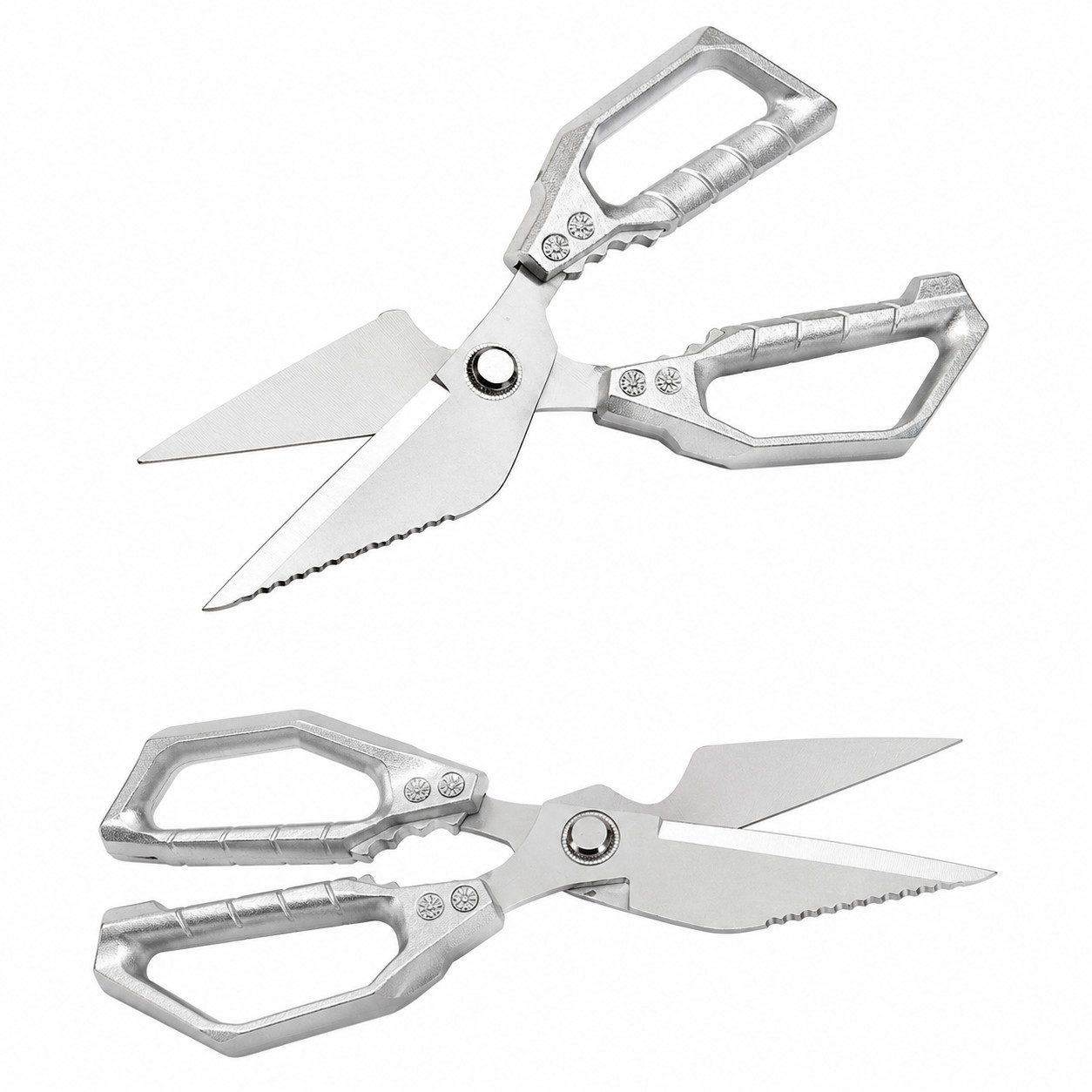 ibettertec Haushaltsschere Edelstahl Küchenschere,multifunktionale Haushaltsschere, (Set, mit Nussknacker, Flaschenöffner und Fischschuppen), Edelstahl für den täglichen Kücheneinsatz, Mehrere funktionen in einem