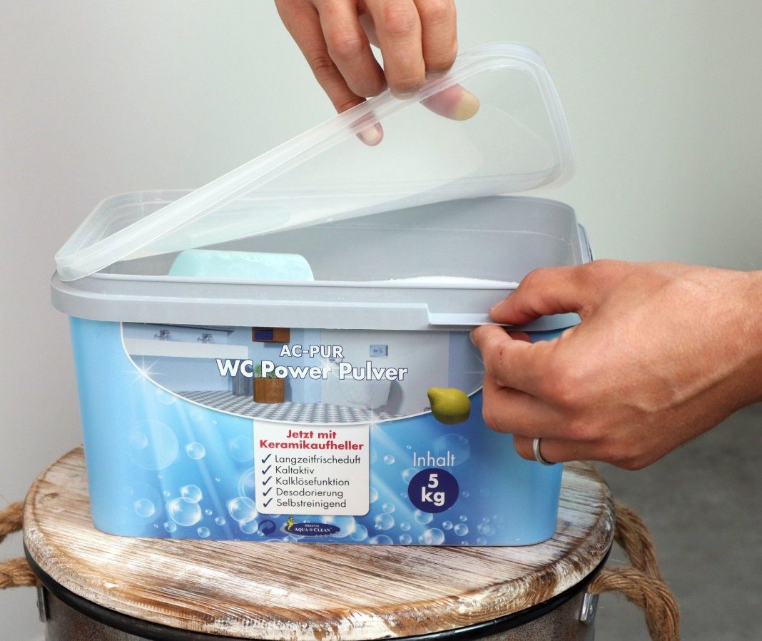 AQUA CLEAN PUR WC Power Pulver Kalklösefunktion & Keramikaufheller 5 kg WC-Reiniger