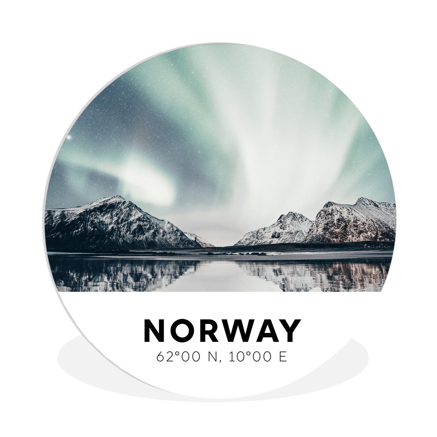 Gemälde Norwegen - Gletscher - Nordlichter