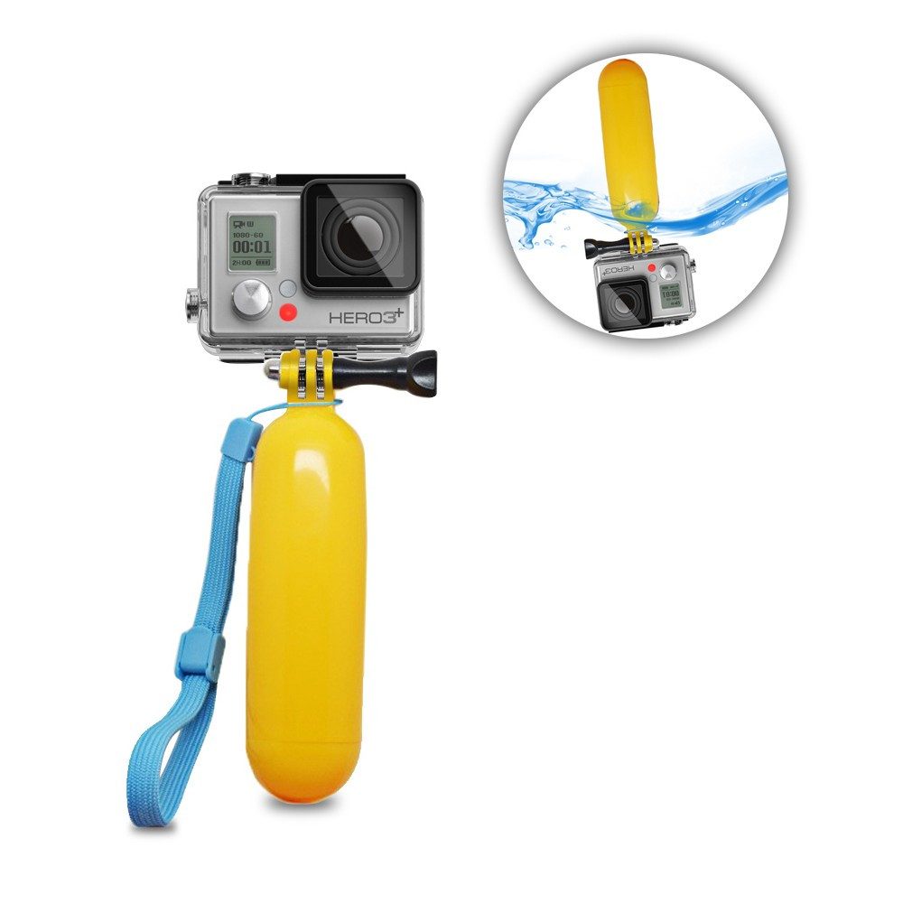Hurtel Halterung Schwimmgriff Auftriebshilfe Actionkamera, (Spar-Set, 1-tlg., 15 x 6 cm schwimmfähig, schwimmfähig, ergonomisch, Handschlaufe)