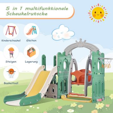 Gotagee Rutsche Kletterspielzeug für Kinder 5 in 1 Kinderrutsche Kinderspielplatz