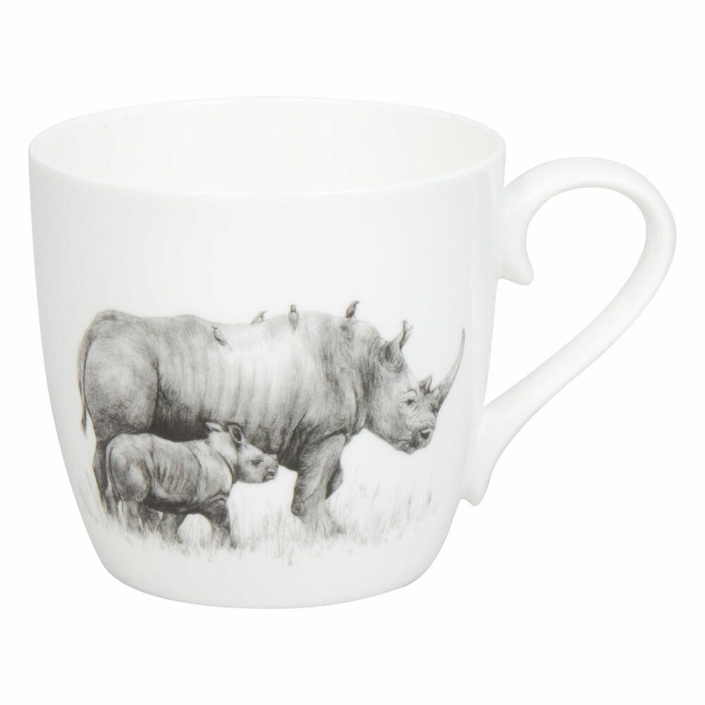 Könitz Becher Amazing Animals - Nashörner, 425 ml, Bone China