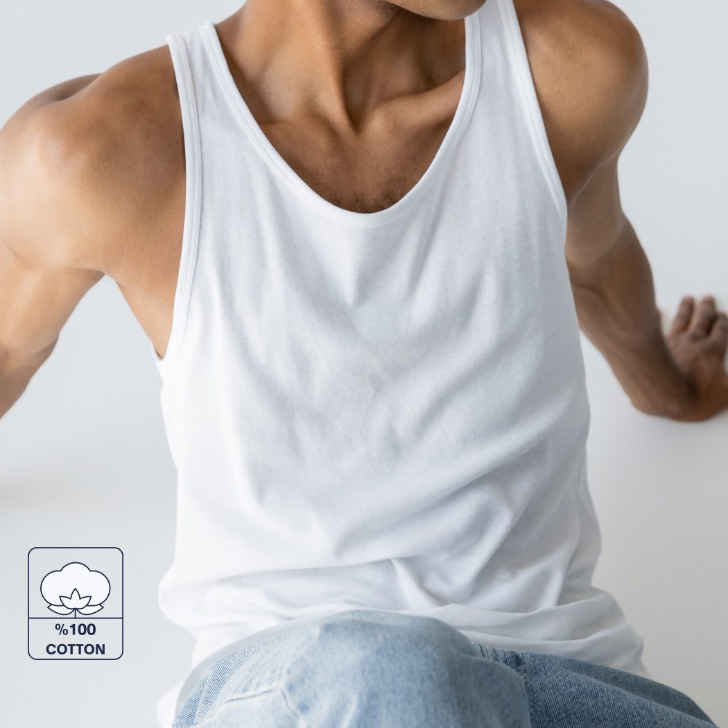 D'S DAMAT Unterhemd Herren Unterwäsche Tank Top 2-teilig, Bequeme Herrenunt günstig online kaufen