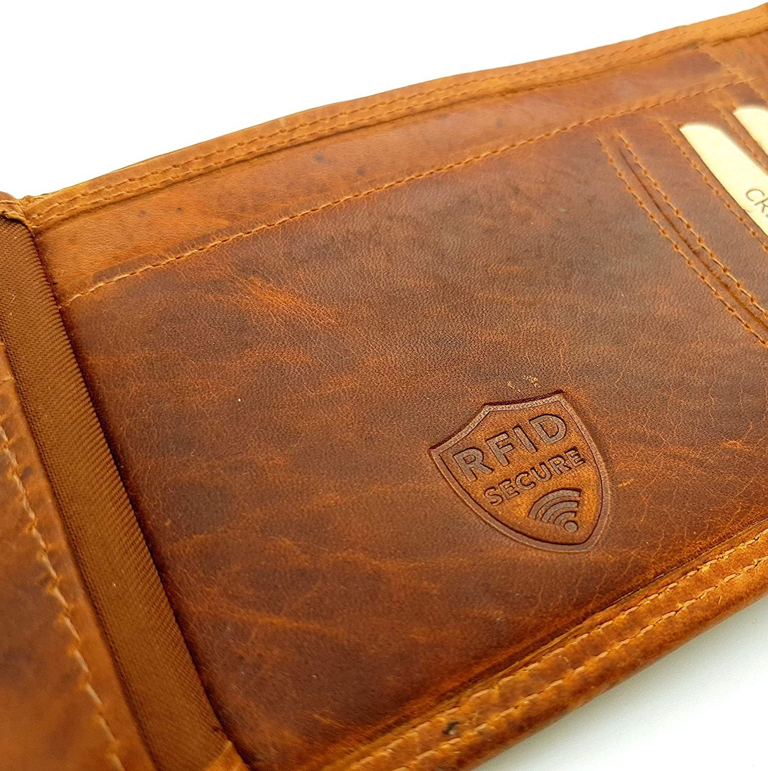 JOCKEY CLUB Geldbörse Schutz, Portemonnaie aus Geldbeutel RFID mit echt Herren Männer Sauvageleder Leder klassischer