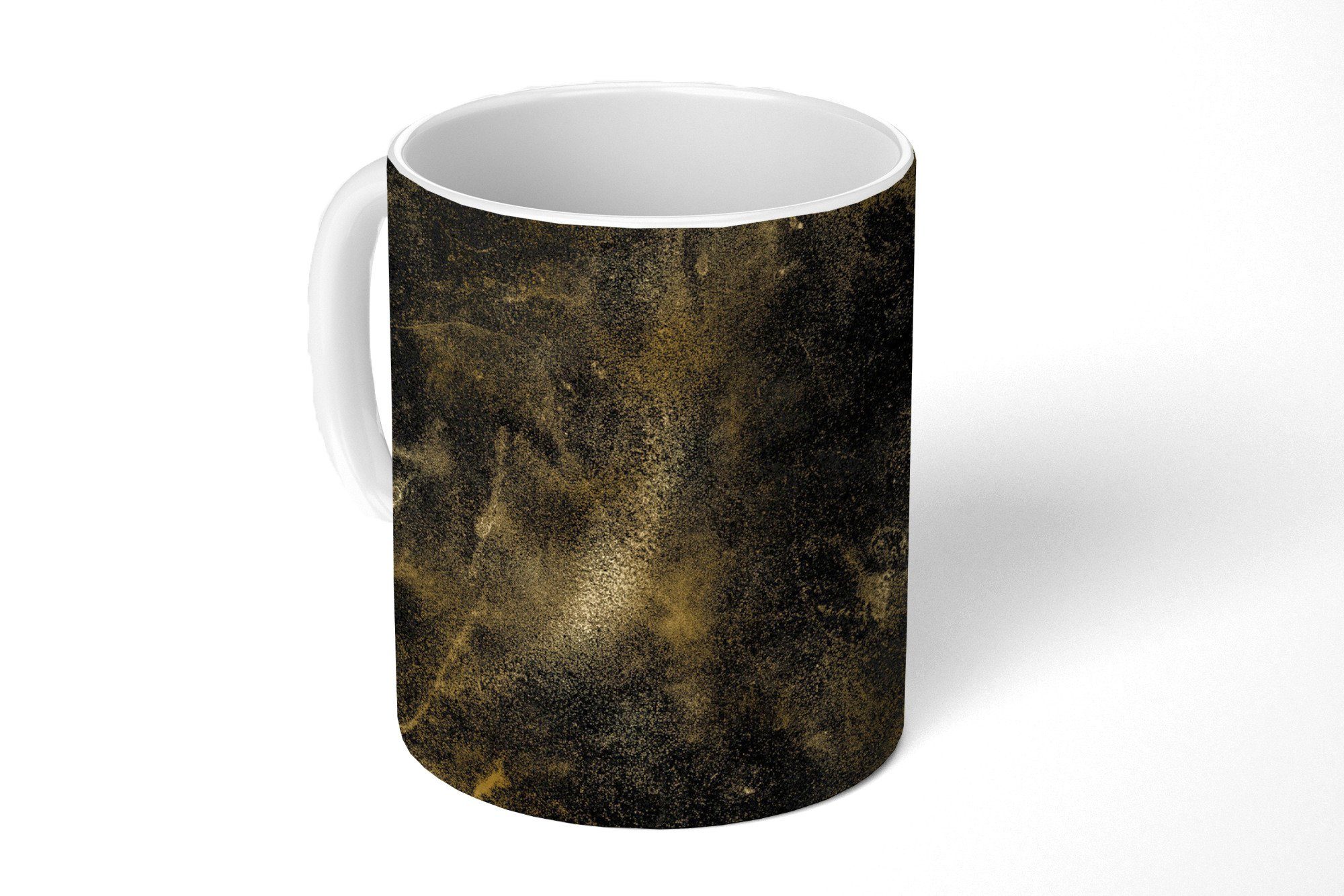 MuchoWow Tasse Vintage Kaffeetassen, - Teetasse, Teetasse, Schwarz, - Becher, Gold Geschenk Keramik