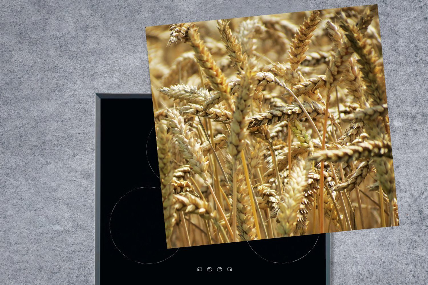 Getreide Ceranfeldabdeckung, cm, Arbeitsplatte MuchoWow für Vinyl, tlg), Weizen, - - 78x78 Dinkel Herdblende-/Abdeckplatte (1 küche