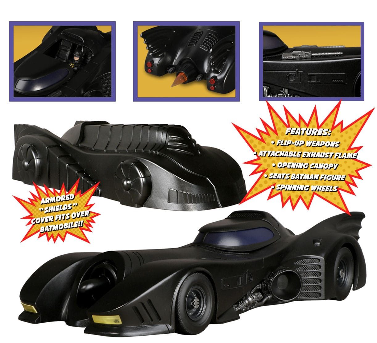 MEZCO Modellauto Batman (1989) 5 Points Fahrzeug Batmobile