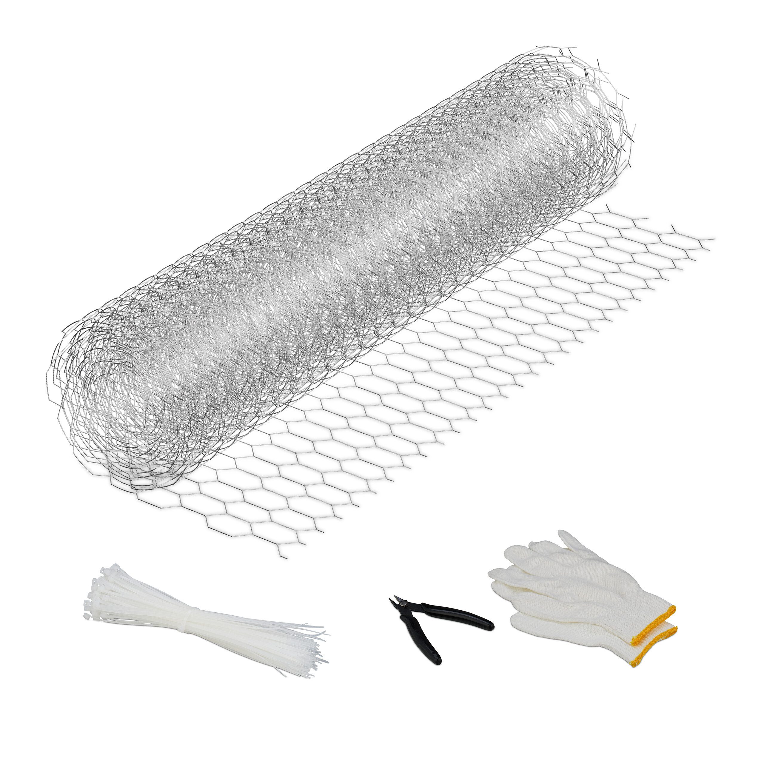 relaxdays Maschendrahtzaun 15 x 25 mm, (mit Drahtzange), 5 m günstig online kaufen