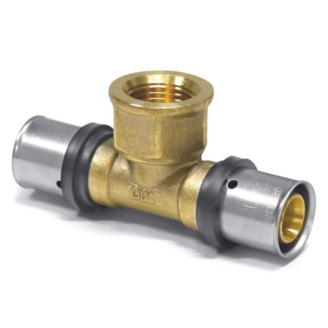 Boni-Shop T-Stück Pressfitting T-Stück 26 x 3 - 3/4" IG - 26 x 3