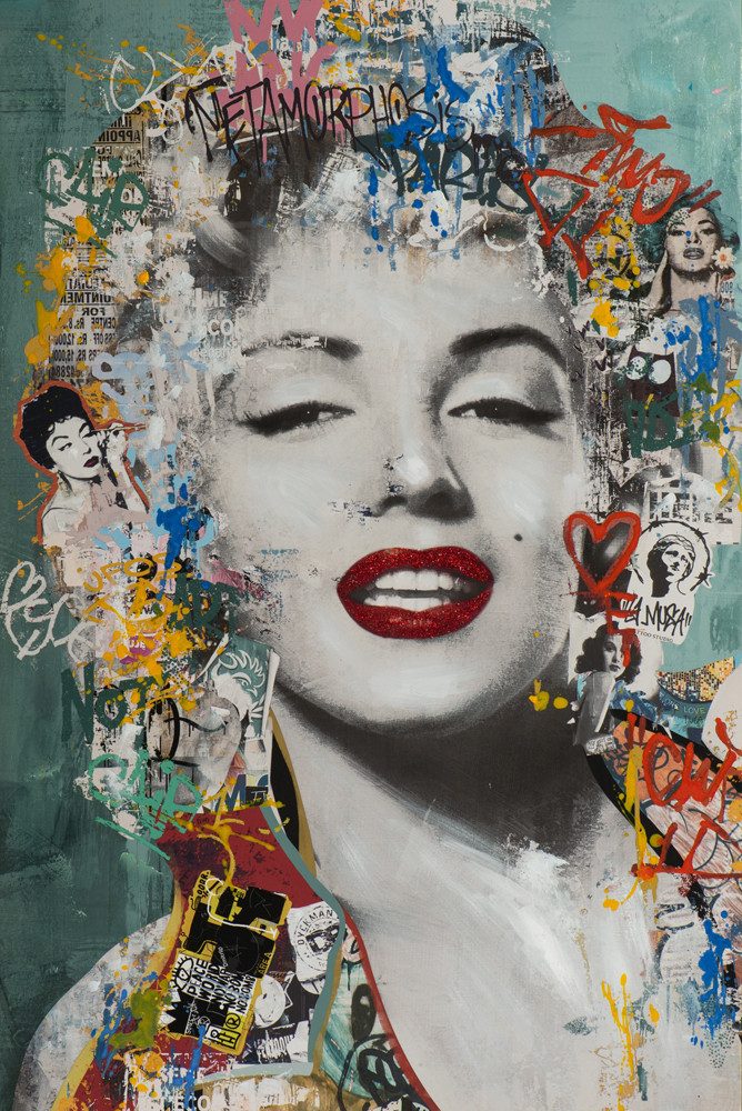 ArtUniverse Gemälde Leinwandbild Weiblicher Filmstar der 50er Jahre 60 x 90 cm, Menschenmotiv