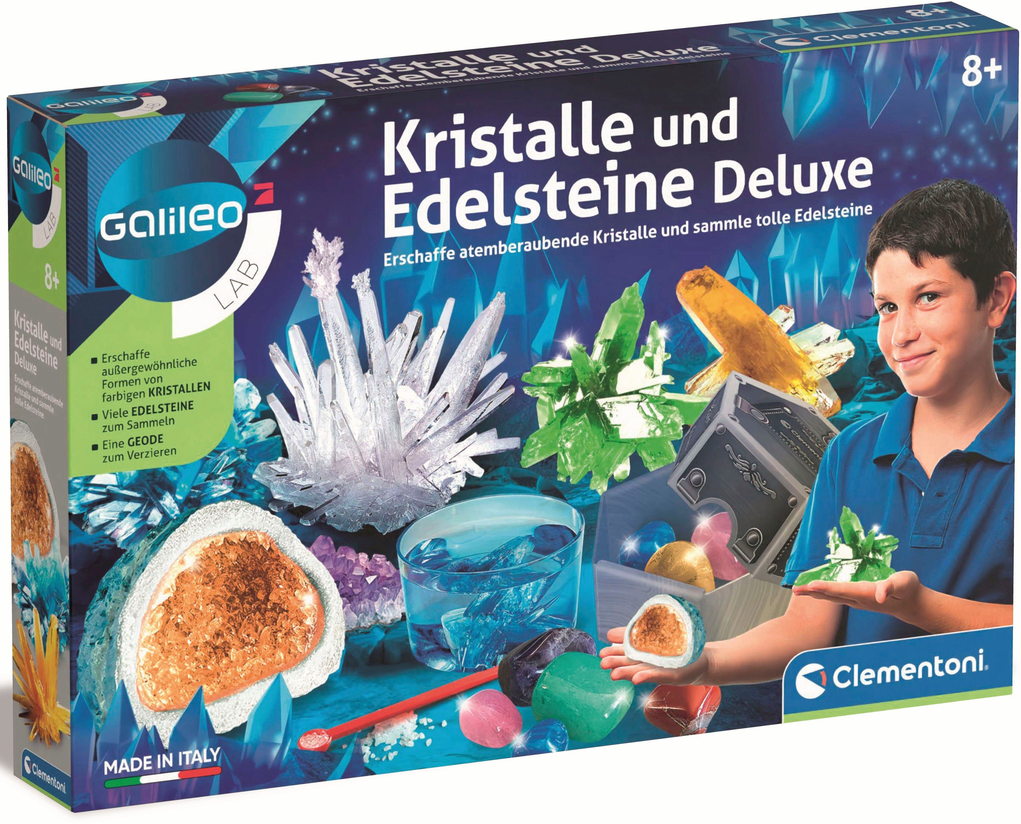 Clementoni® Deluxe, und Kristalle Made in Experimentierkasten Europe Edelsteine Galileo,
