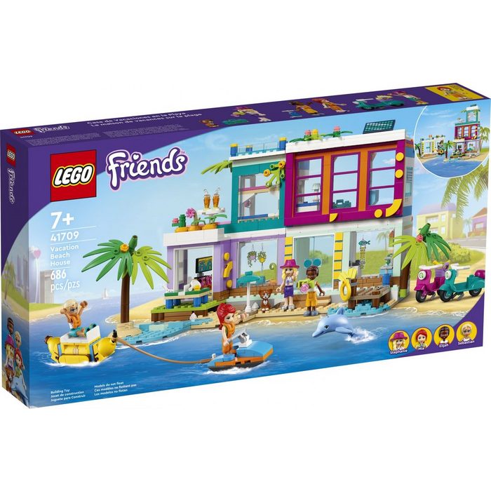 LEGO® Konstruktionsspielsteine LEGO® Friends - Ferienhaus am Strand (Set 686 St)
