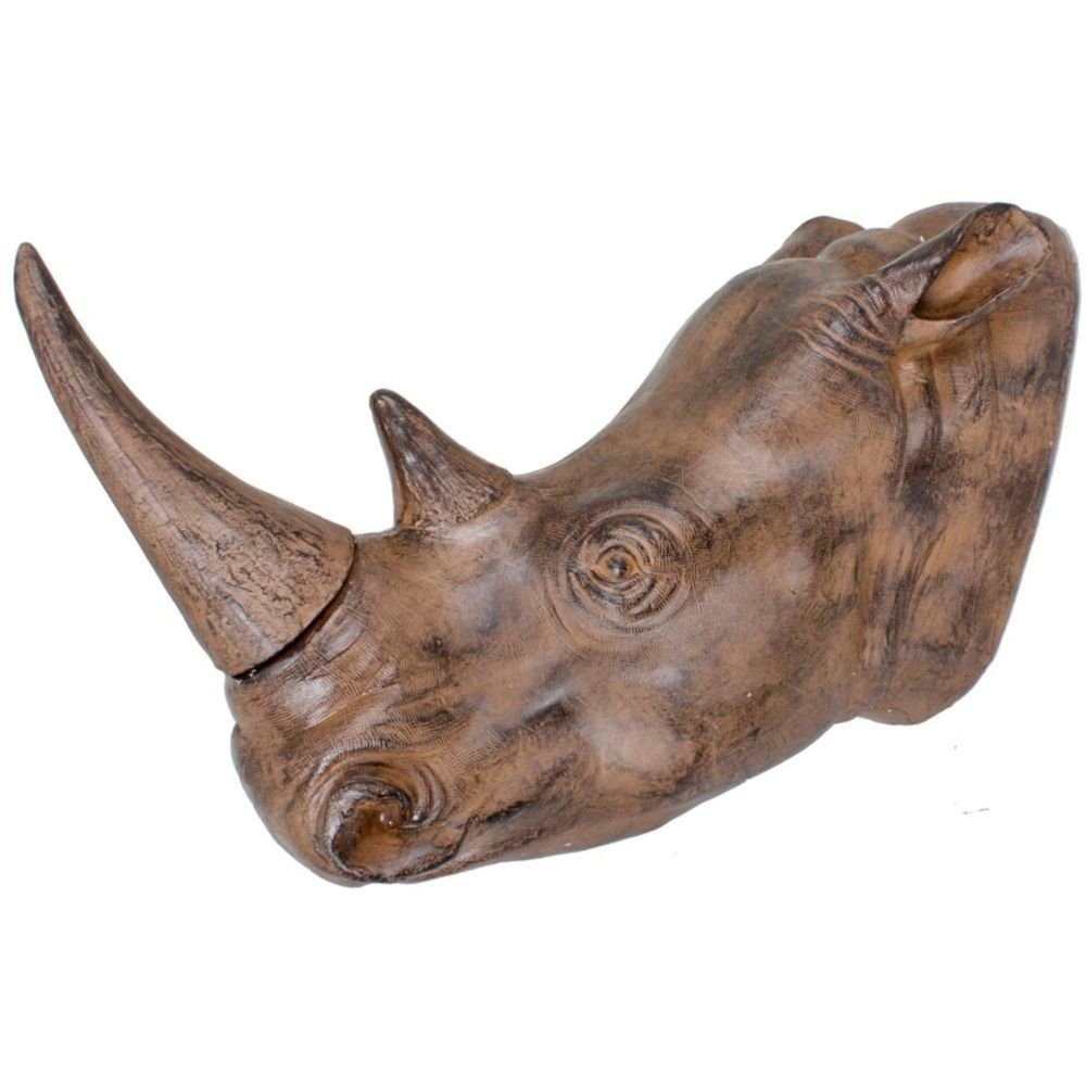möbelando Dekogeweih Nashorn, aus Polyresin in Antik-Braun. Abmessungen (LxBxH) 52x61x28 cm