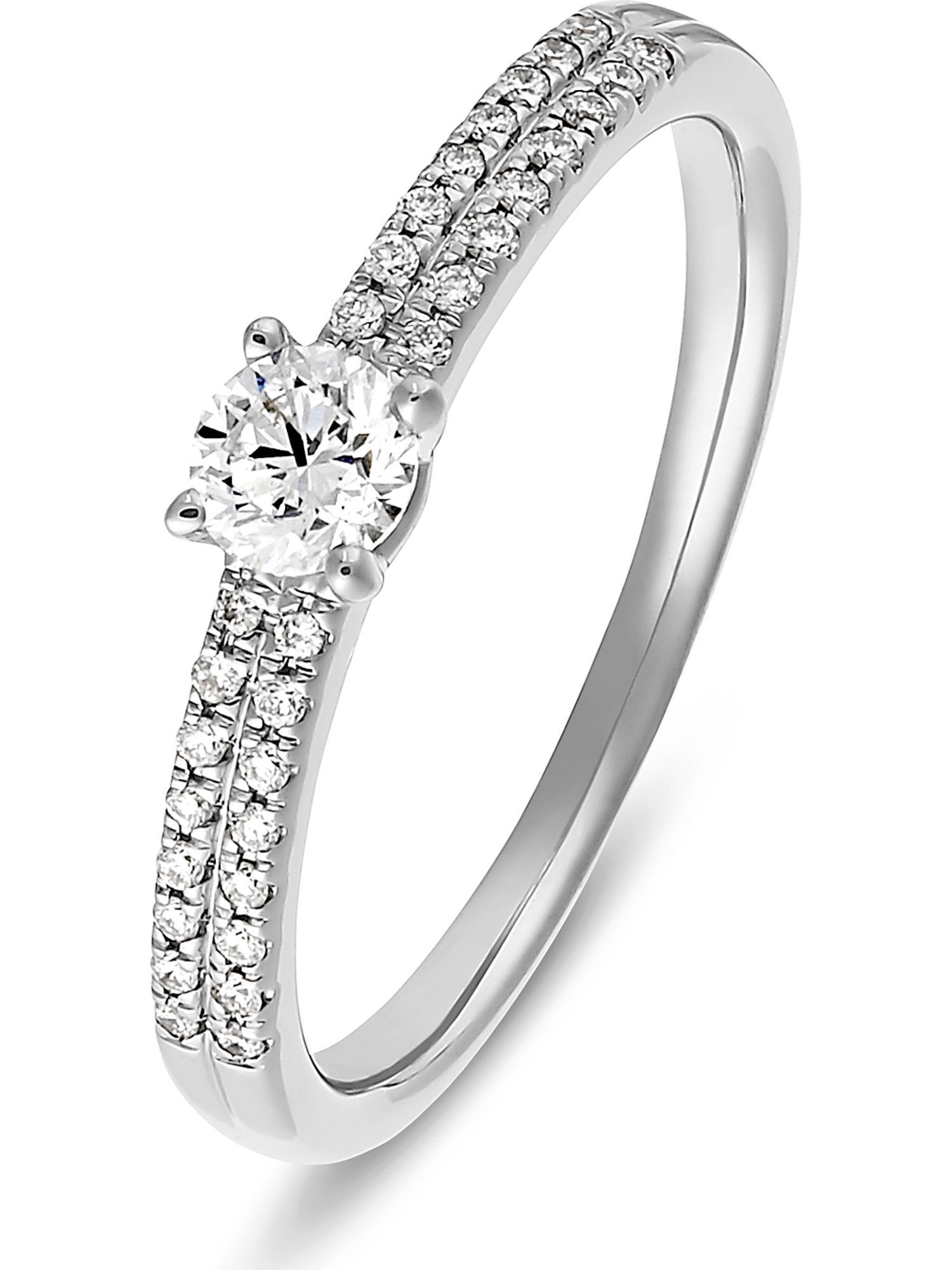 CHRIST Diamantring CHRIST Damen-Damenring 585er Weißgold 1 Diamant