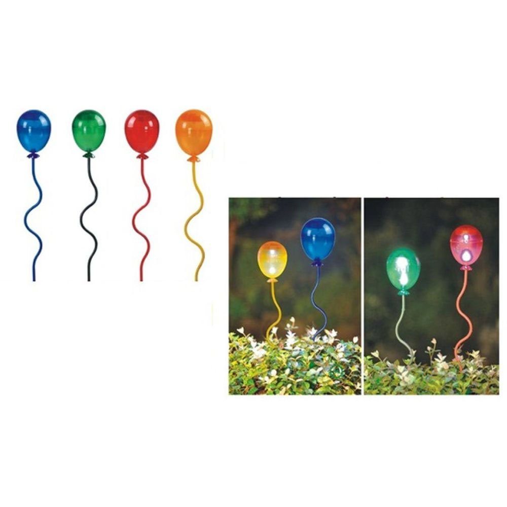 Stecklampe etc-shop fest Luftballon LED Solarleuchte bunt LED-Leuchtmittel Außen Solarlampe verbaut, Solarleuchte, Solar
