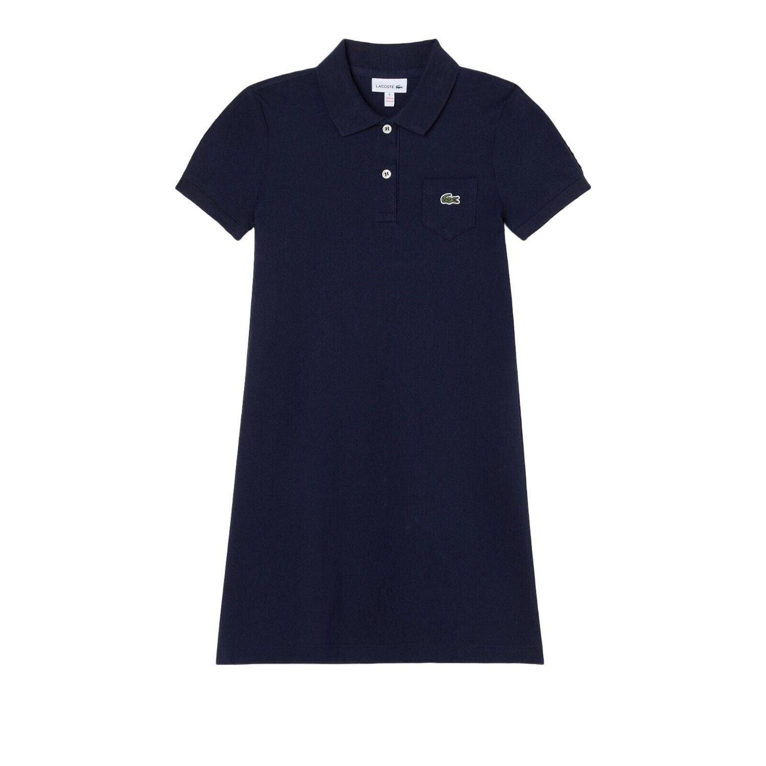Lacoste Polokleid Lacoste Mädchen-Polokleid aus Petit Piqué – Marineblau