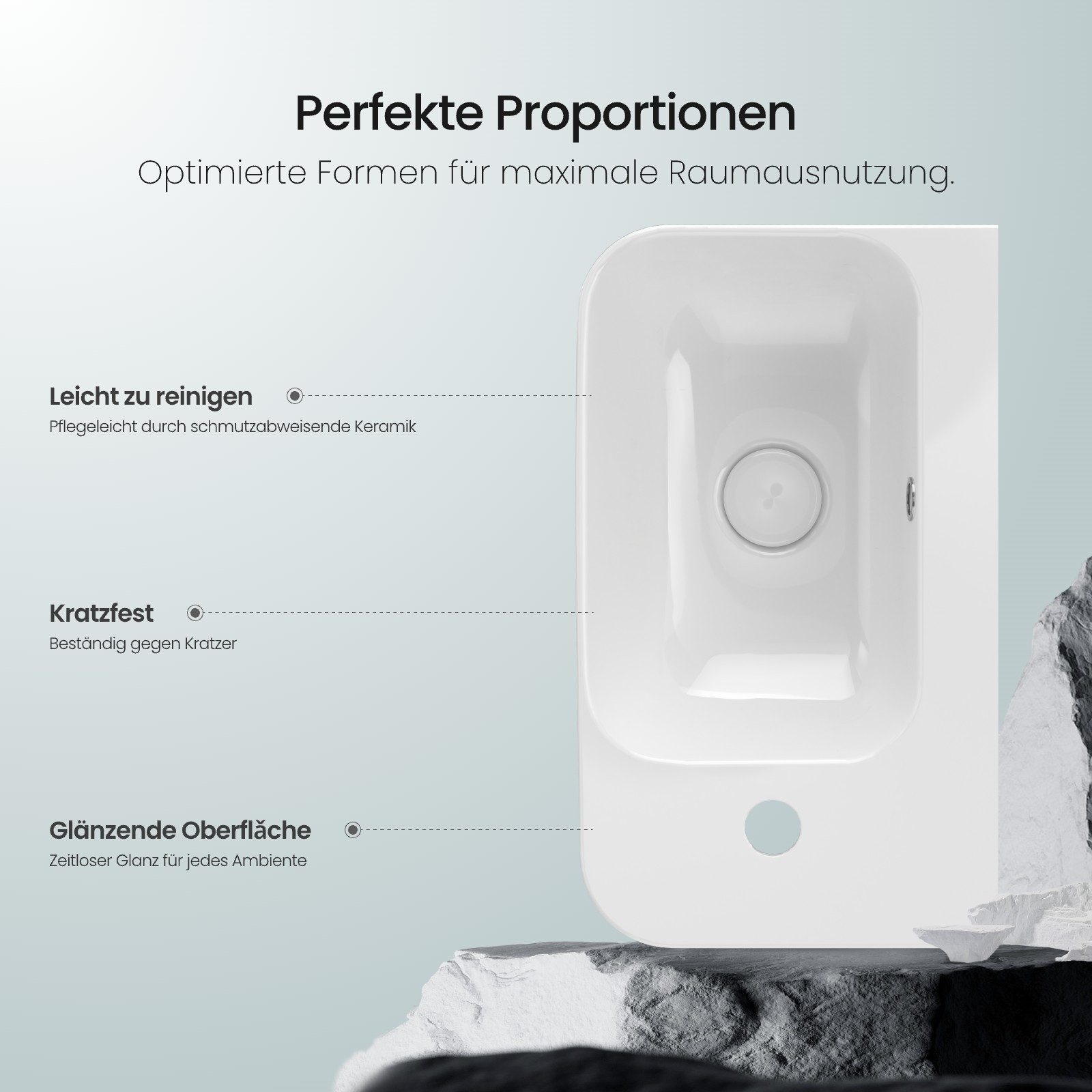 EMKE Aufsatzwaschbecken Aufsatzwaschtisch Wandmontage Waschtisch für günstig online kaufen