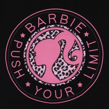 Sarcia.eu Schlafanzug Barbie Schwarzer und rosafarbener Kurzarm-Pyjama mit Leopardenmuster L