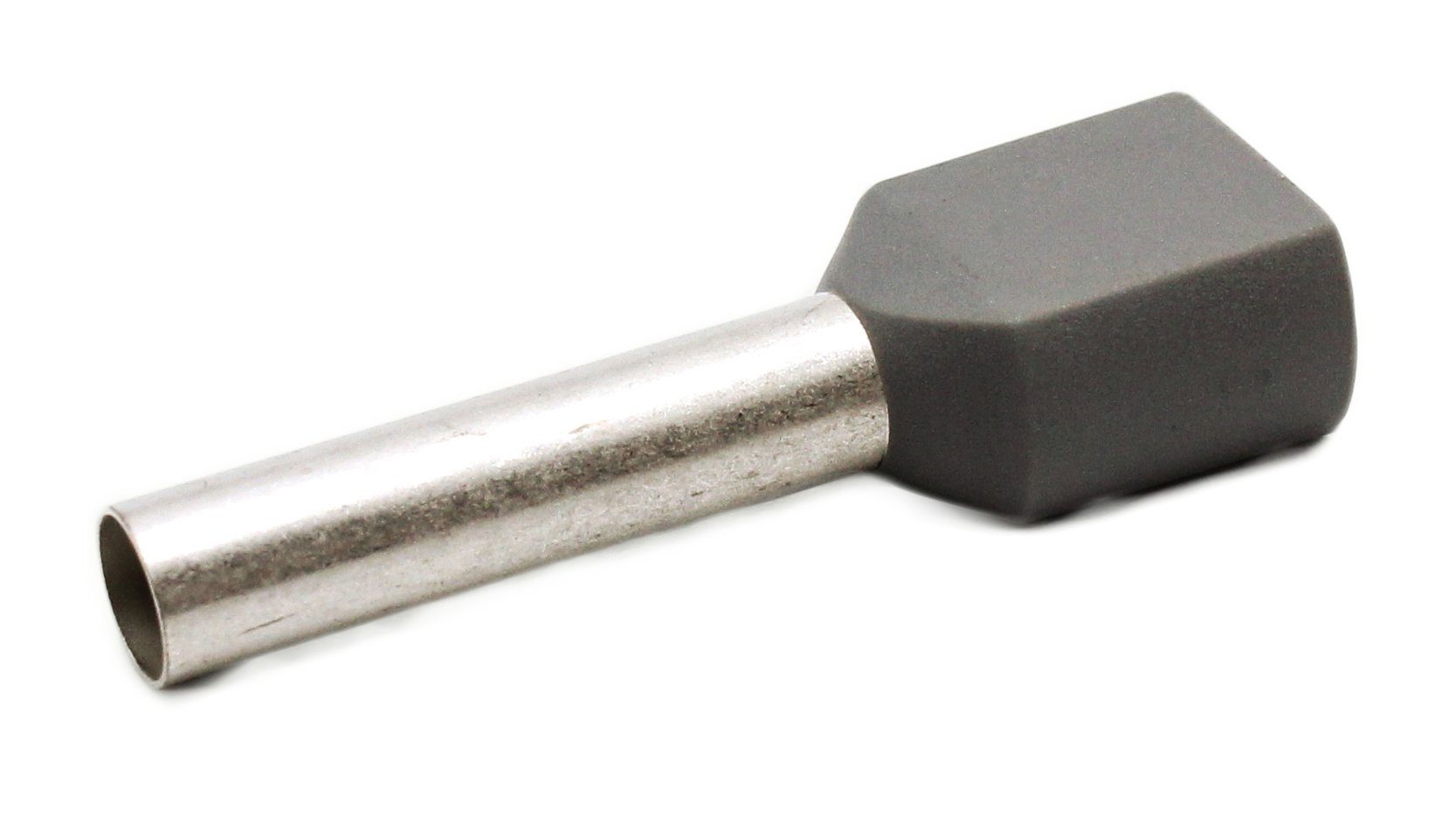 Hilpress Aderendhülsen Hilpress 2x 4mm² isoliert 18mm lang grau 2x4,0L. 100 Stück | Kabelverbinder