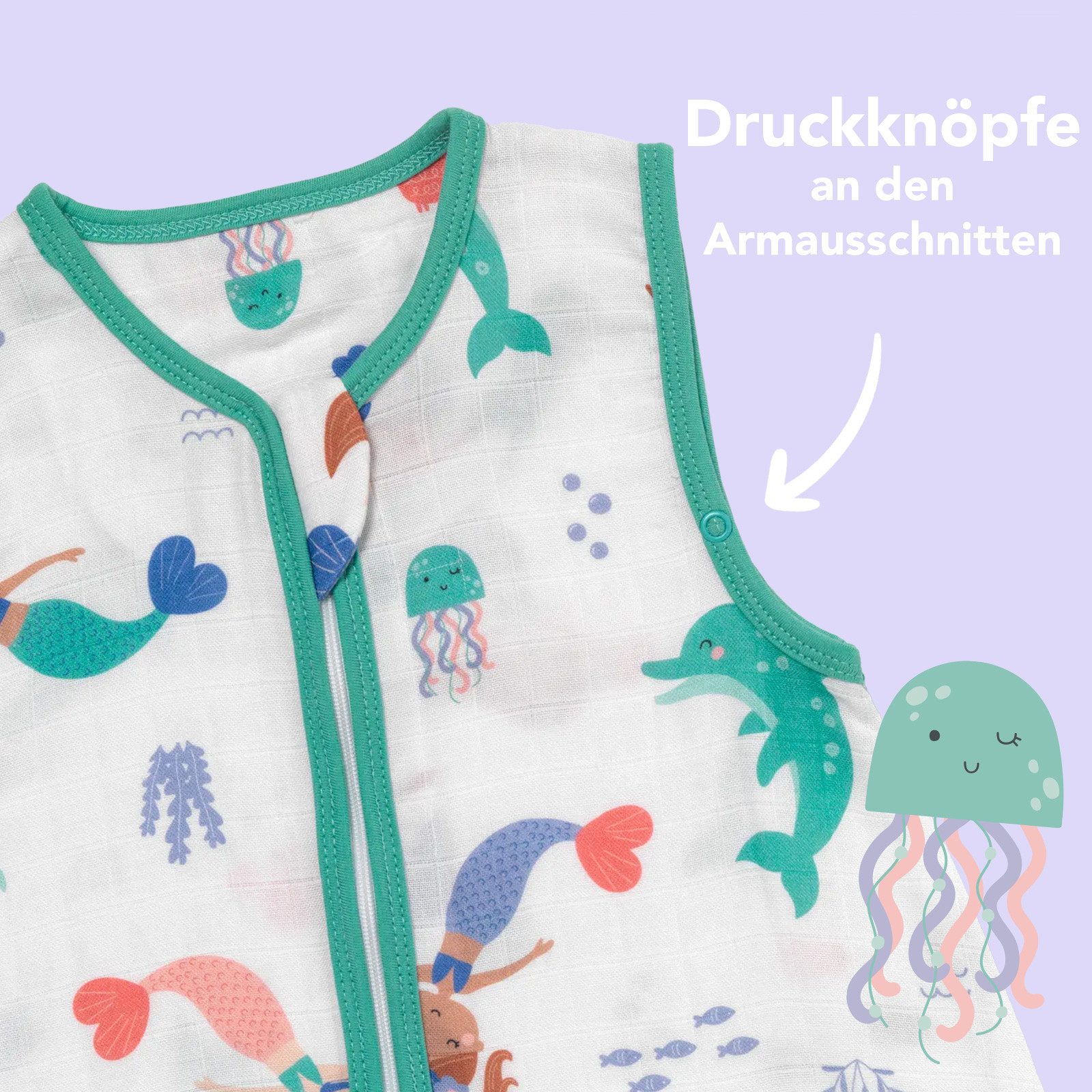 Schlummersack Kinderschlafsack Musselin Babyschlafsack, 0.5 Tog günstig online kaufen