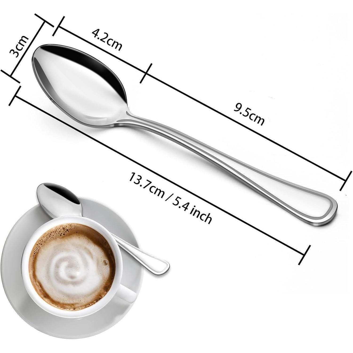 LuxusKollektion Teelöffel Teelöffel Set 24 Stück Kaffeelöffel 13,7cm Espressolöffel