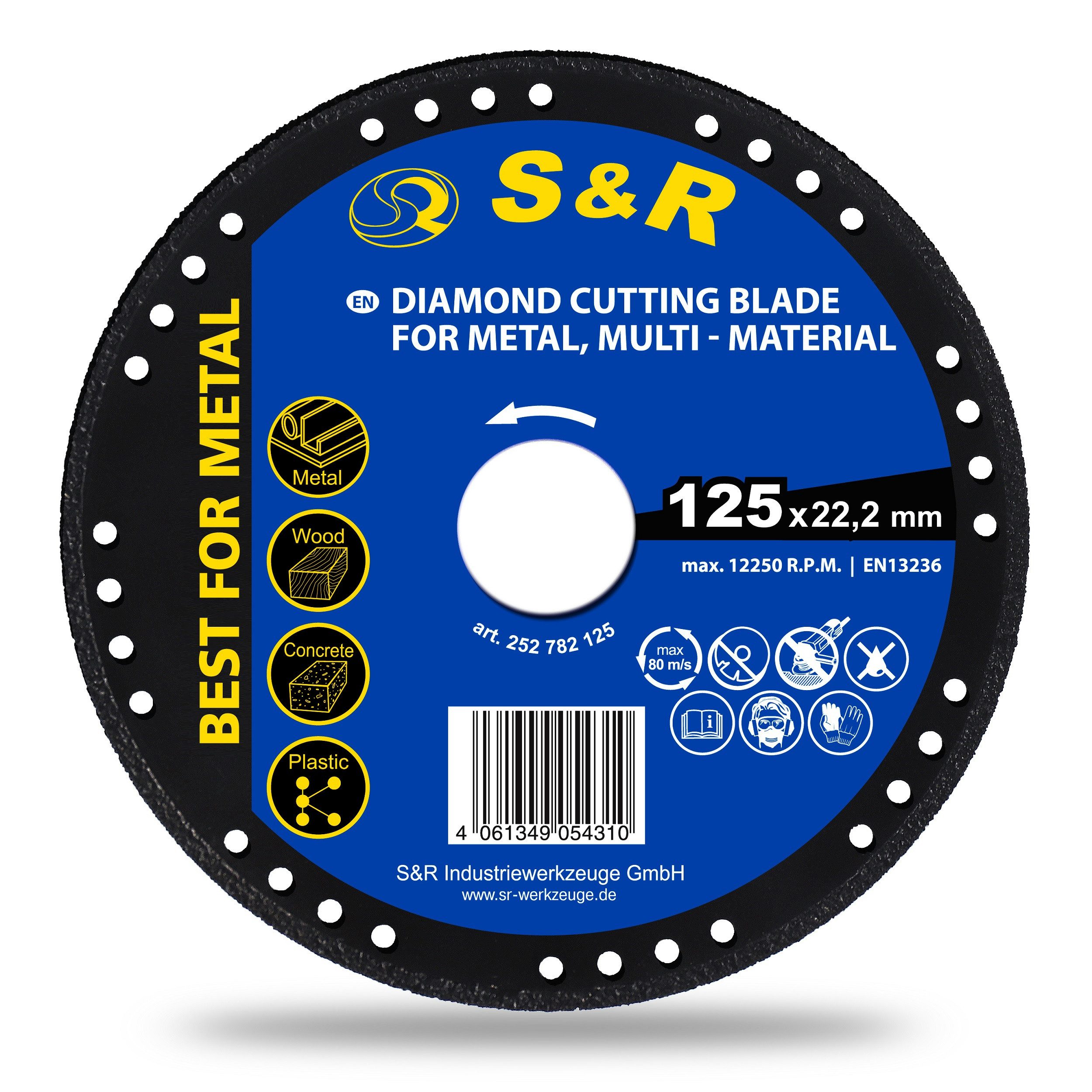S&R Diamanttrennscheibe Trennscheibe Multi-Material 125 mm x 22,2mm, Multi günstig online kaufen