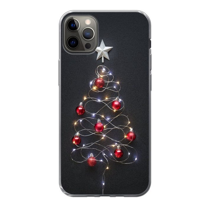 MuchoWow Handyhülle Weihnachtsbaum aus Lichtern Handyhülle Apple iPhone 13 Pro Max Smartphone-Bumper Print Handy