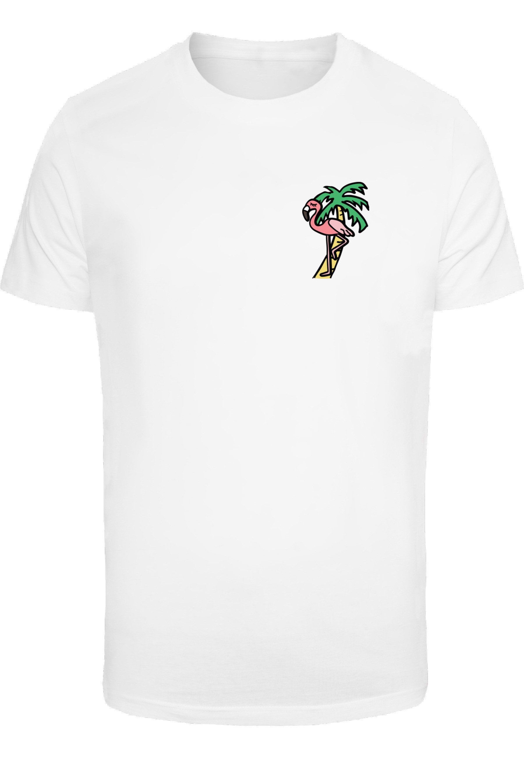 Kurzarmshirt MisterTee Herren Flamingo T-Shirt Round Neck