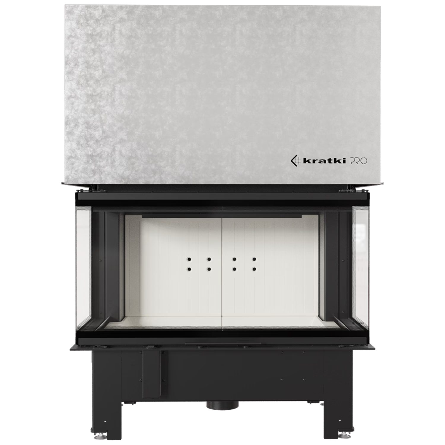 Kratki Kamineinsätze Kamineinsatz NBC 1000/400 15 kW Ø 200 mit Schiebetür, 15 kW