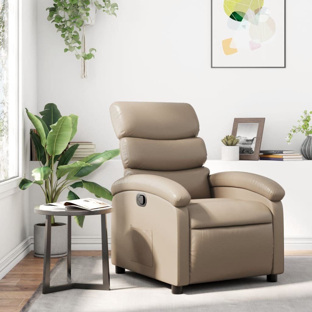 Relaxsessel Kunstleder vidaXL (1-St) Cappuccino-Braun Sessel