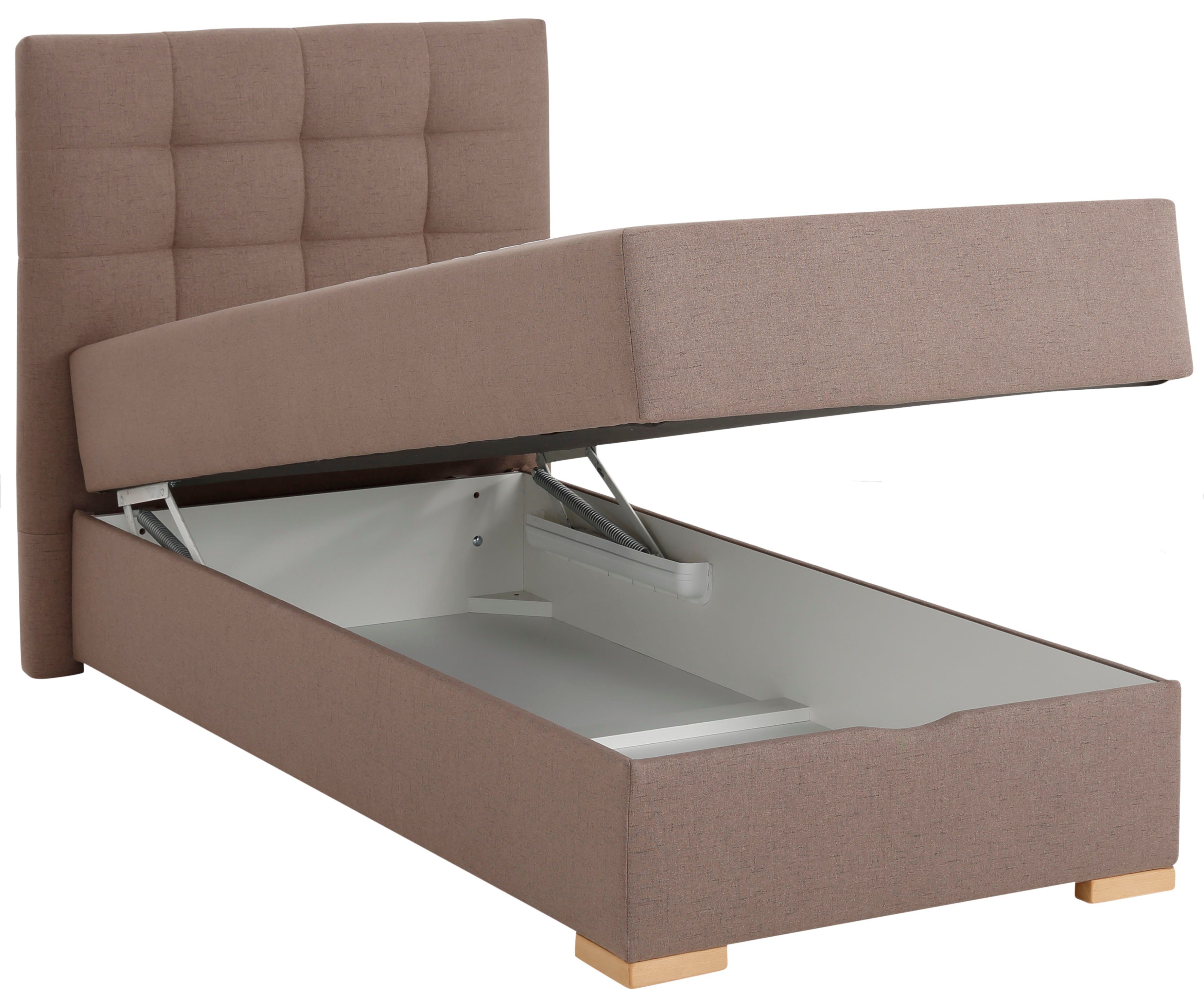 Home affaire Boxbett Olivet mit Bettkasten, in 4 Farben, 4 Breiten, 2 Matratzenarten, auch in Überlänge 220 cm