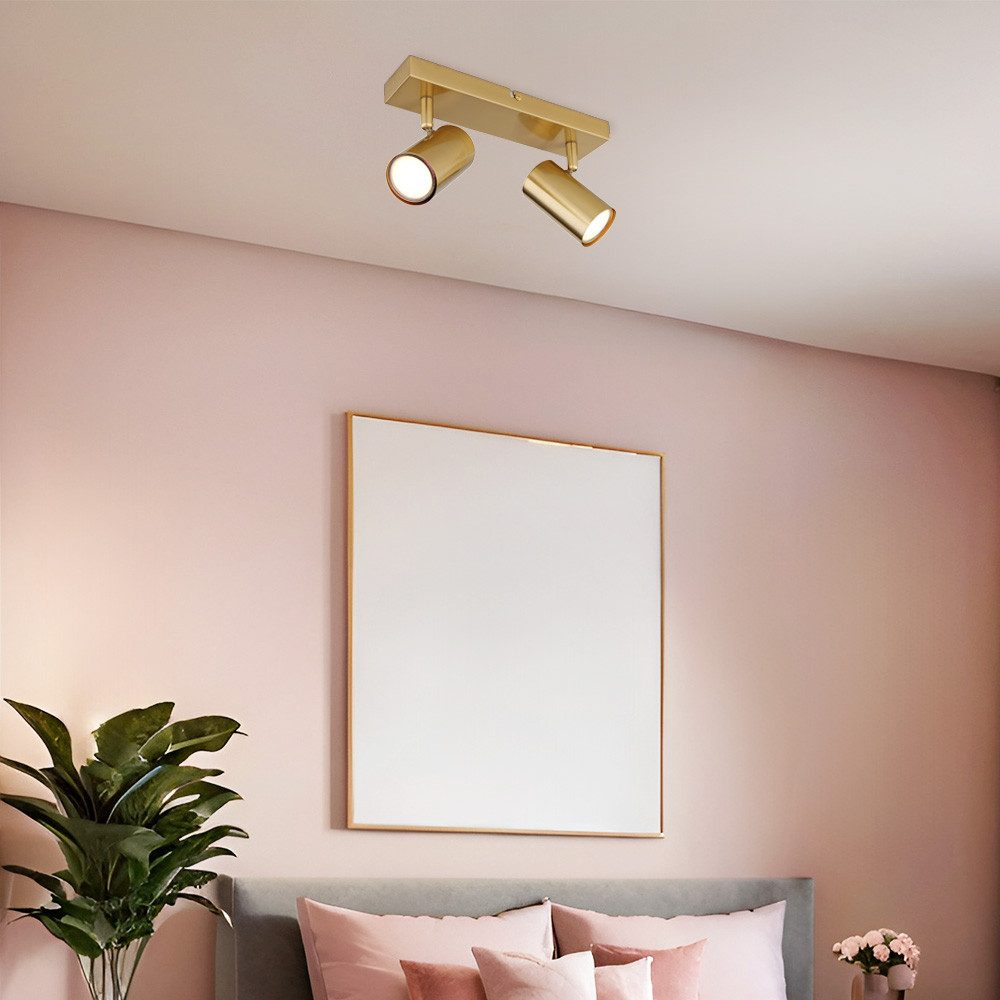 GLOBO LIGHTING Deckenspot, Leuchtmittel nicht inklusive, Deckenleuchte Spotleuchte Deckenlampe Metall Gold Dreh-Schwenkbar