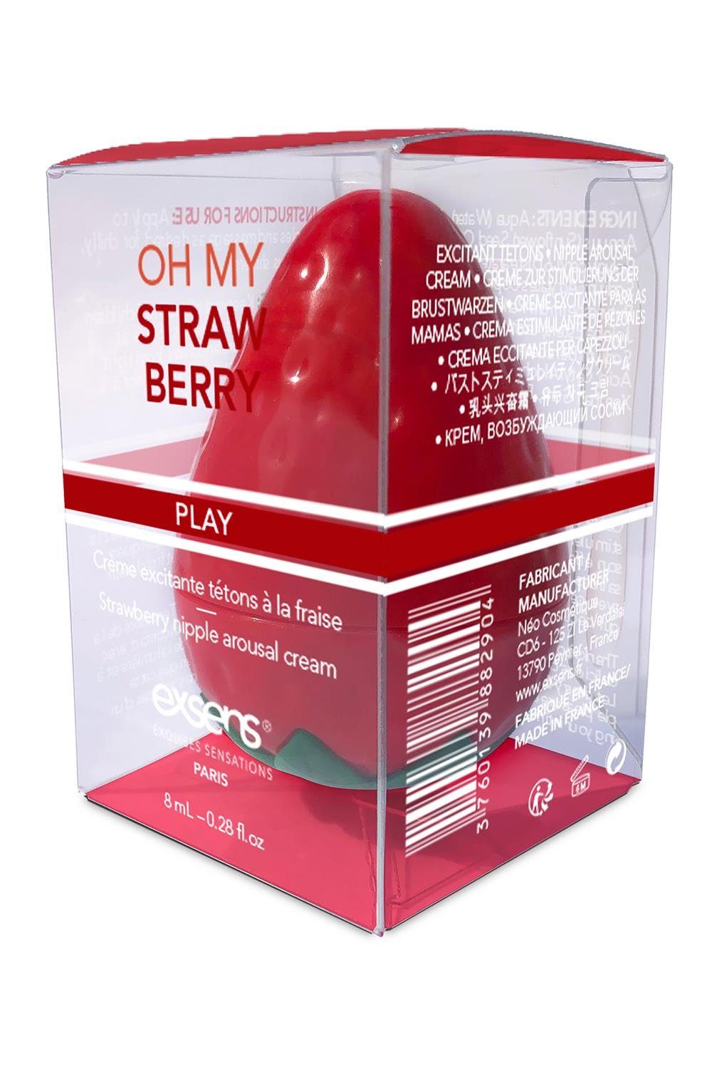 Exsens Gleit- und Massagegel Exsens Arousal Cream On My Strawberry 8ml, Fast sofortiger Kühleffekt