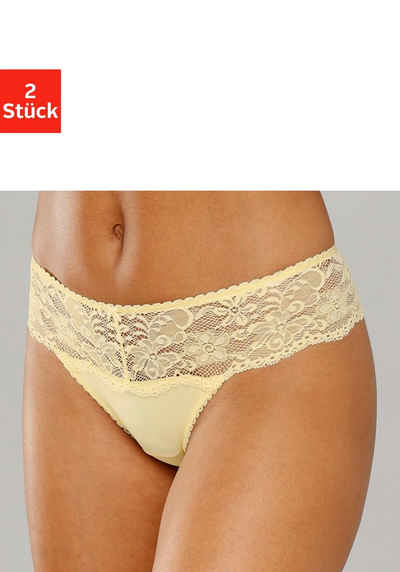 Nuance String (2-St) Dessous mit breitem Spitzenband