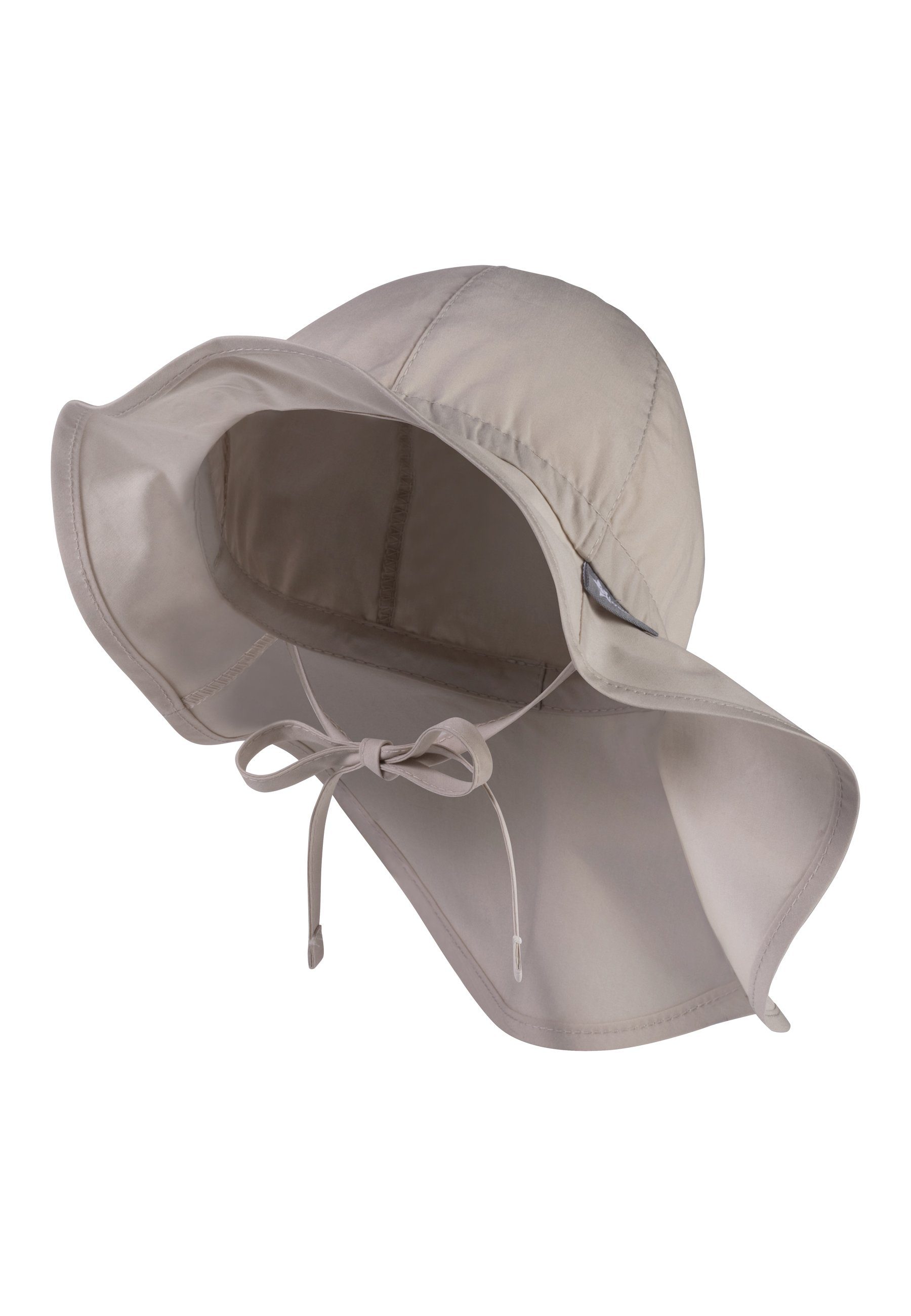 Sterntaler® Schirmmütze Flapper (1-St., Sommerhut aus UV-Popeline idealer Sonnenschutz für den Sommer) Mütze mit Nackenschutz und Größenregulierungsband beige