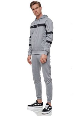 Max Men Trainingsanzug Trainingsanzug Home Jogging Hose Anzug Sweater Kapuze (2-tlg), 3505 in Hellgrau