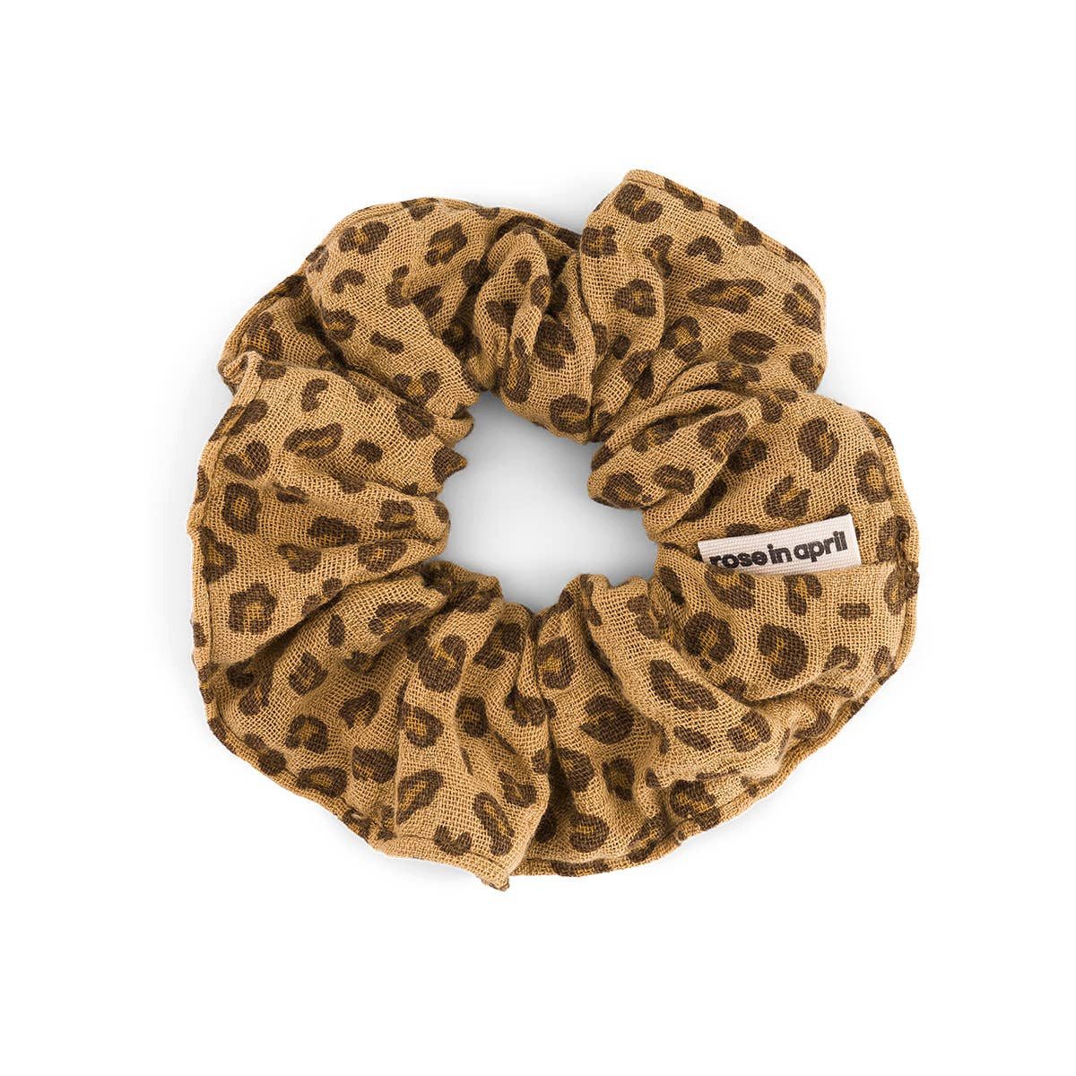 Haarband MINI-KAFFEE-HAARGUMMI MIT LEOPARDENMUSTER