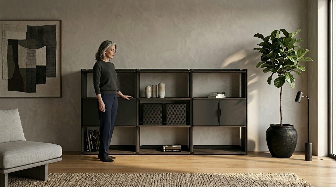 Xlmoebel Bücherregal Luxuriöses modernes Holzregal in Schwarz für das Wohnzimmer, 1-tlg., Made in Europa